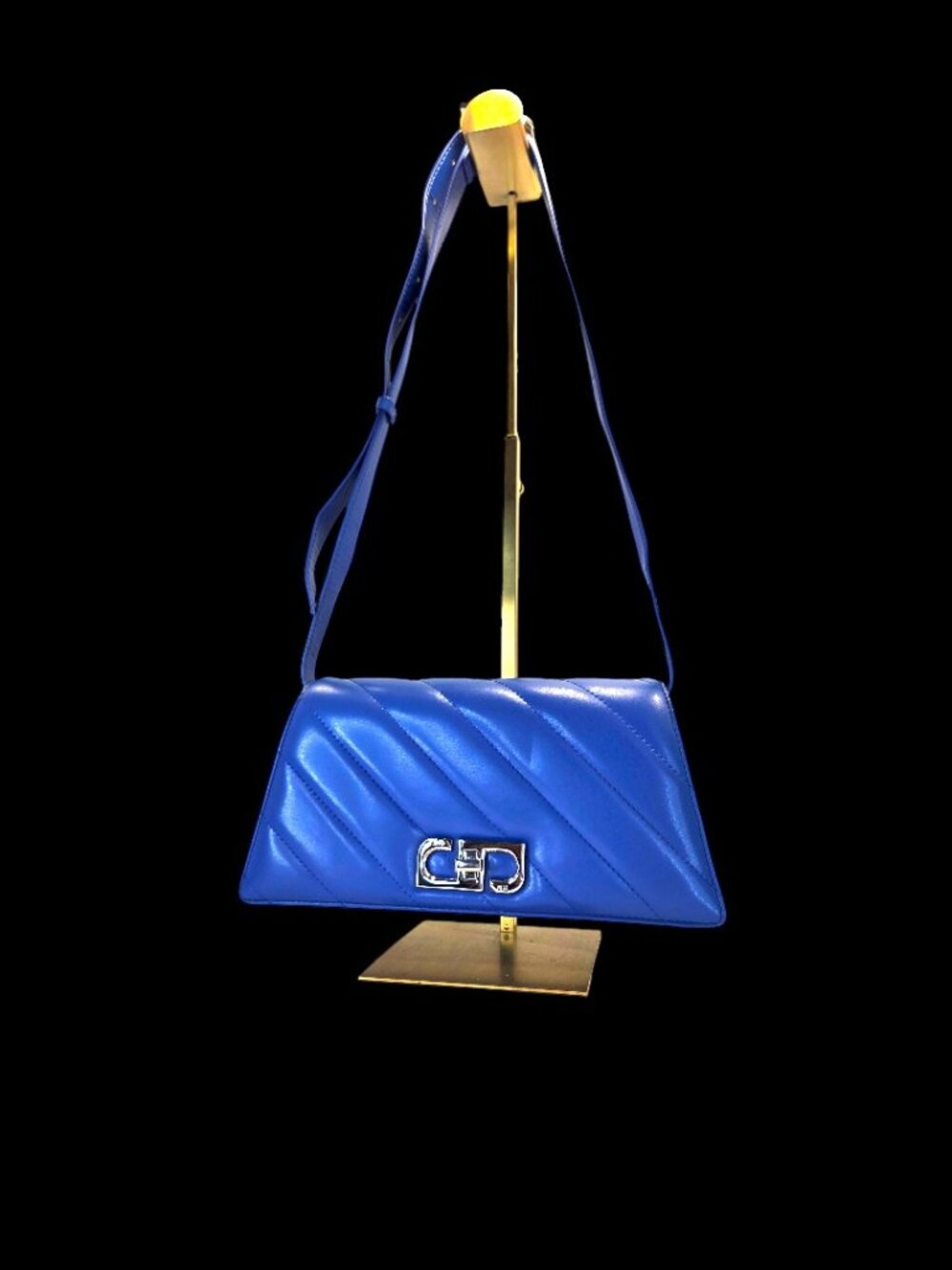 Royal Blue and Silver Front Flap Elsa Handbag by JW Pei  NWT EUC